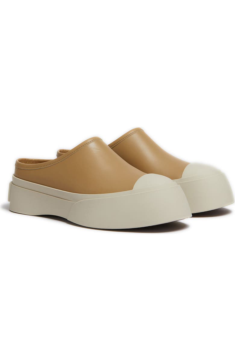 Marni Pablo Leather Mule Sneaker, Main, color, Cream