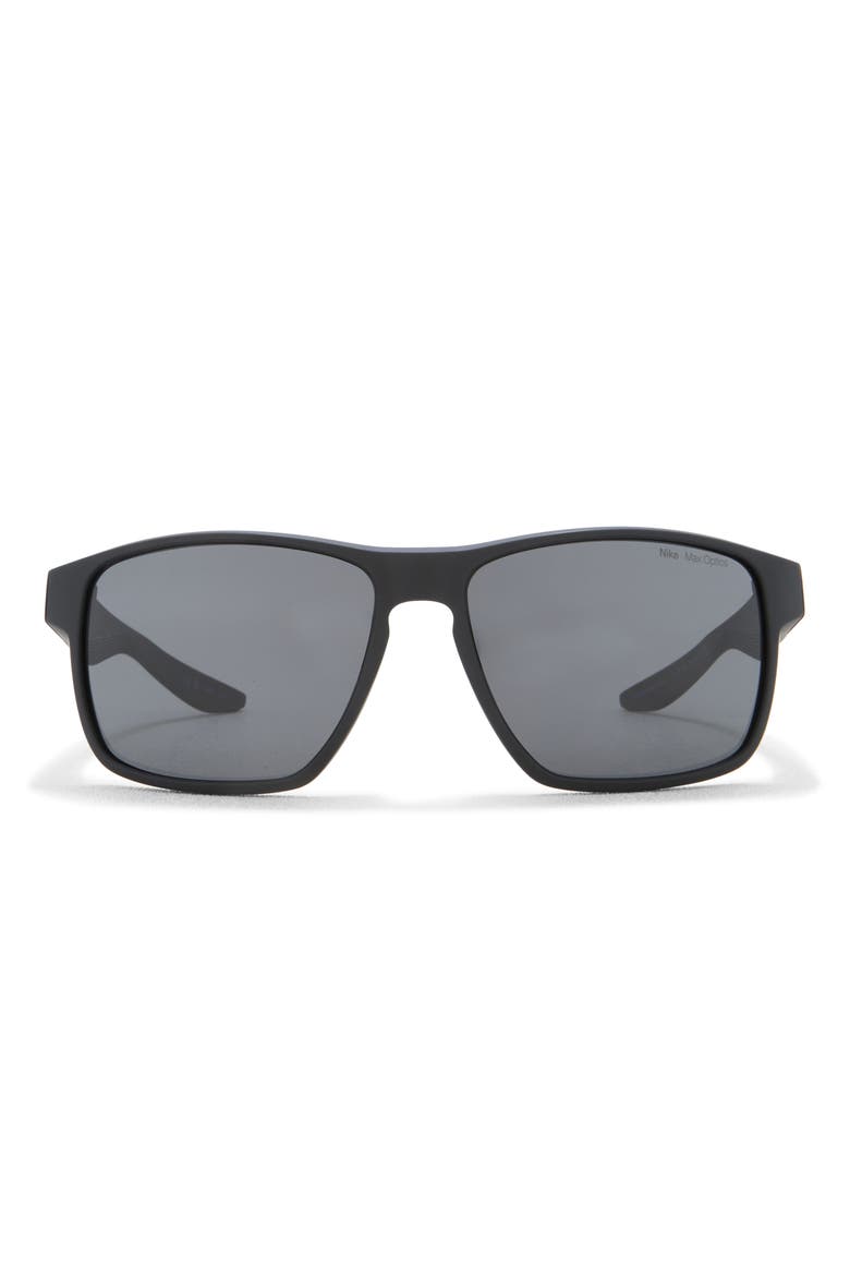 Essential Venture 59mm Square Sunglasses, Main, color, MATTE BLACK GREY LENS