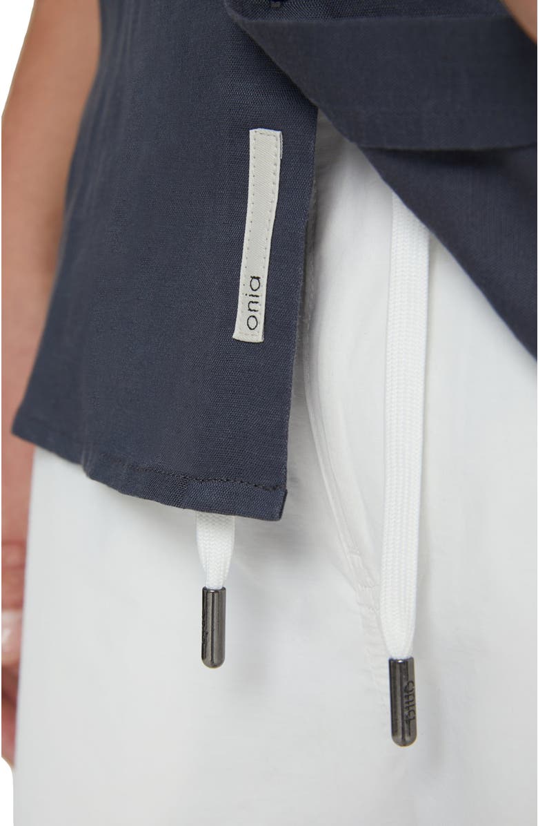 Onia Jack Air Linen Shirt, Alternate, color, Gunmetal