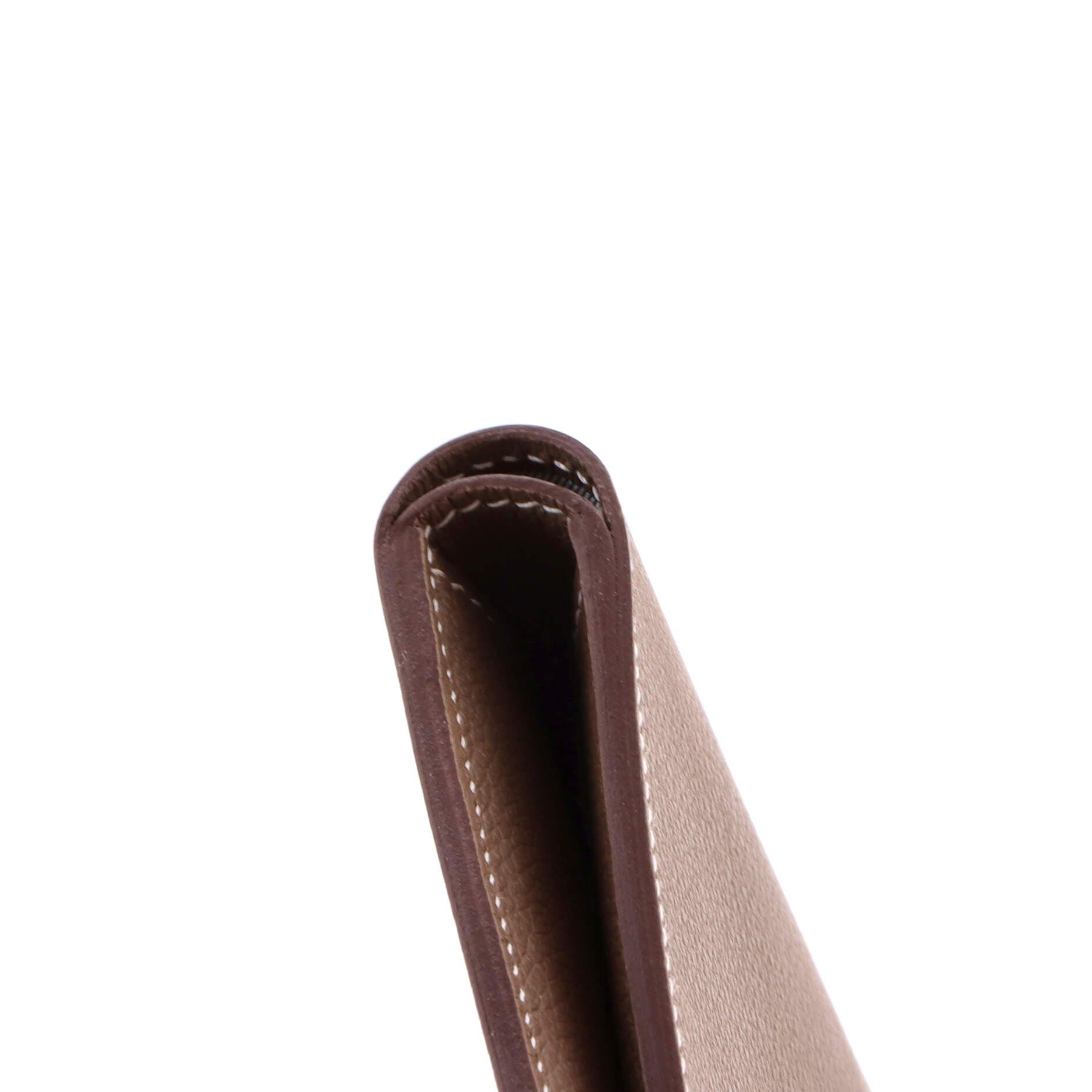 Pre-Owned Hermes MC2 Copernic Wallet Evercolor Compact, Alternate, color, Etoupe