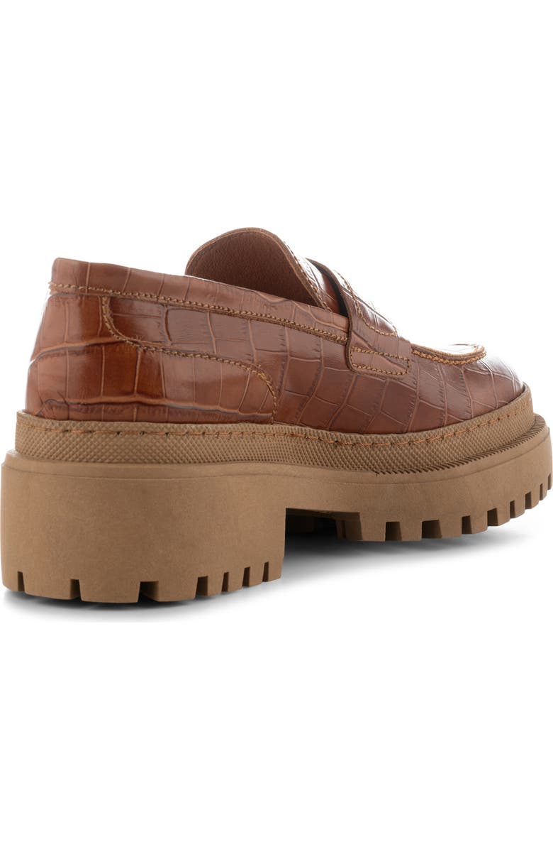 Shoe The Bear Iona Croc Embossed Platform Loafer, Alternate, color,