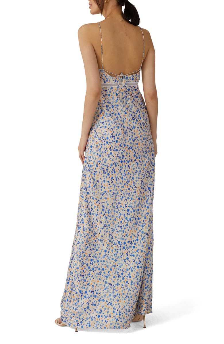 Favorite Daughter The Blackberry Floral Satin Maxi Dress, Alternate, color, 