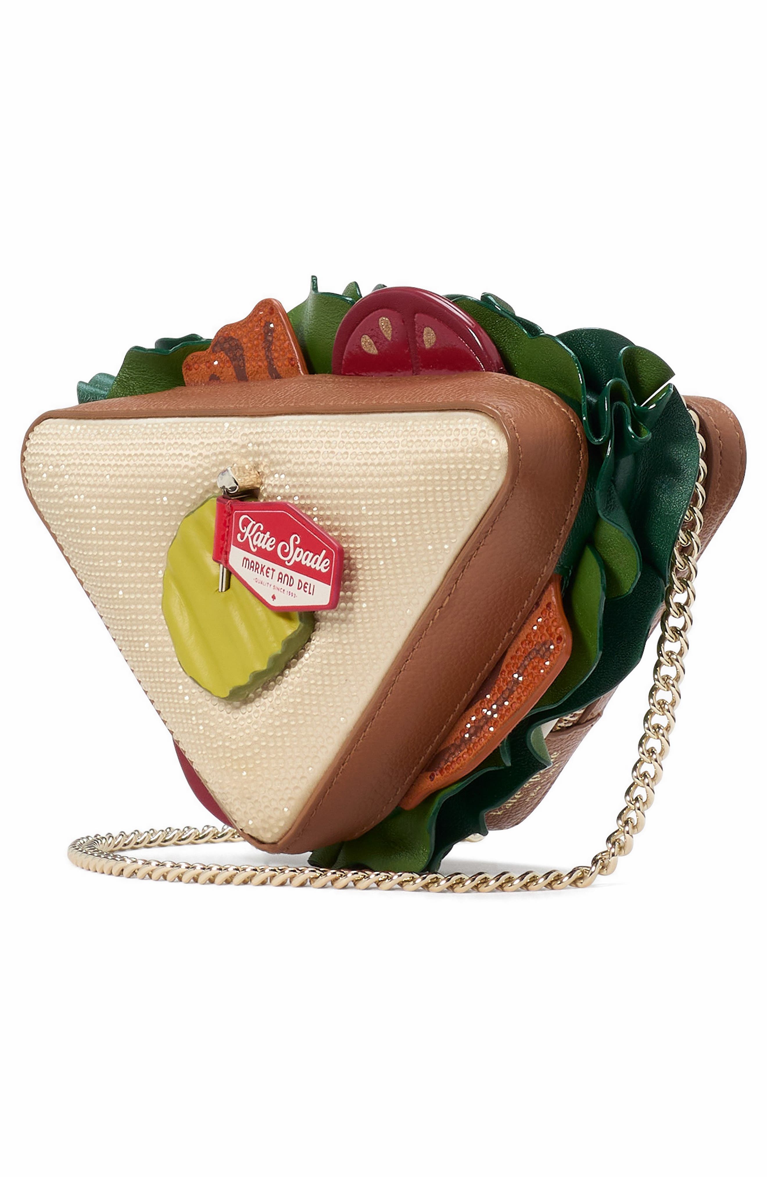 Kate Spade New York glamwich embellished leather crossbody bag, Alternate, color, 
