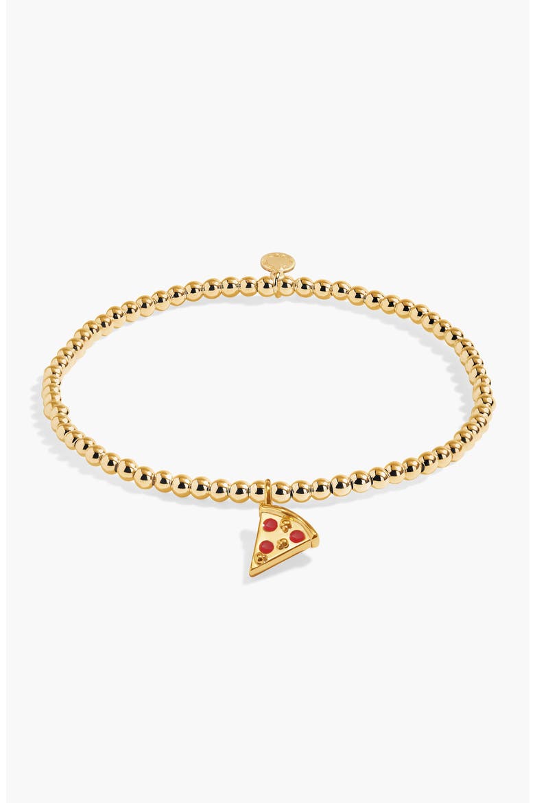 A Little Vibes 'Pizza Lovers' Club' Bracelet, Alternate, color, Gold Plated