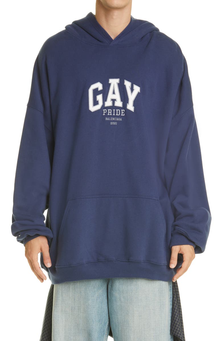 Balenciaga Gay Pride 2021 Oversize Hoodie, Main, color, 