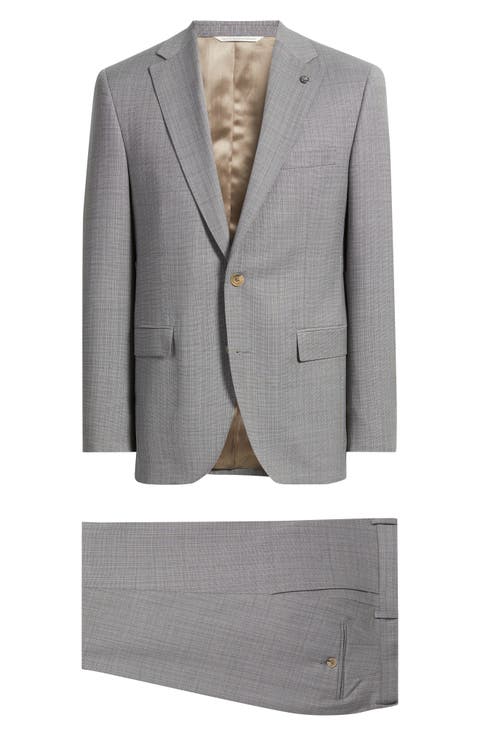 Exprit Dark Light Grey Mélange Wool Suit