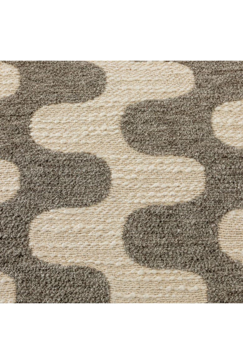 18-Inches Square Woven Cotton Jacquard Pillow with Abstract Pattern Design, Natural and Gray, Alternate, color, Grey