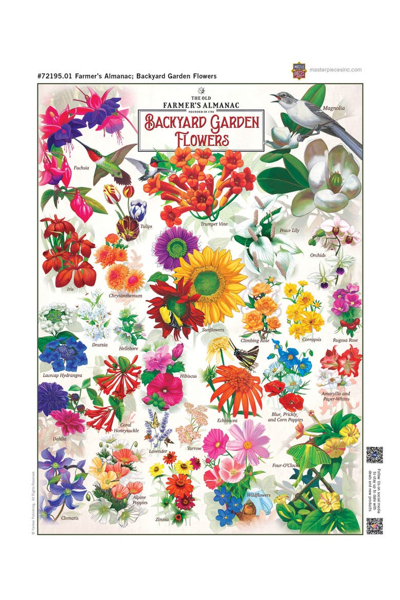 Garden Flowers 1000 Piece Jigsaw Puzzle, Alternate, color, Multicolor