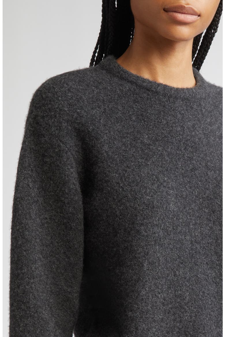 London Stretch Cashmere & Silk Sweater, Alternate, color, DARK GREY