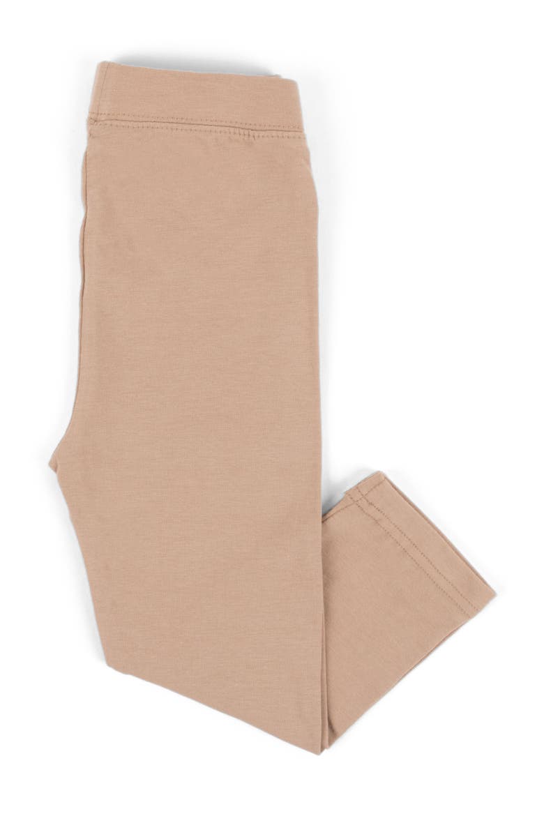 Girls Cotton Leggings, Solid Colors, Alternate, color, BEIGE