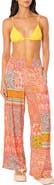 Maaji Boho Damask Marsala Cover-Up Pants