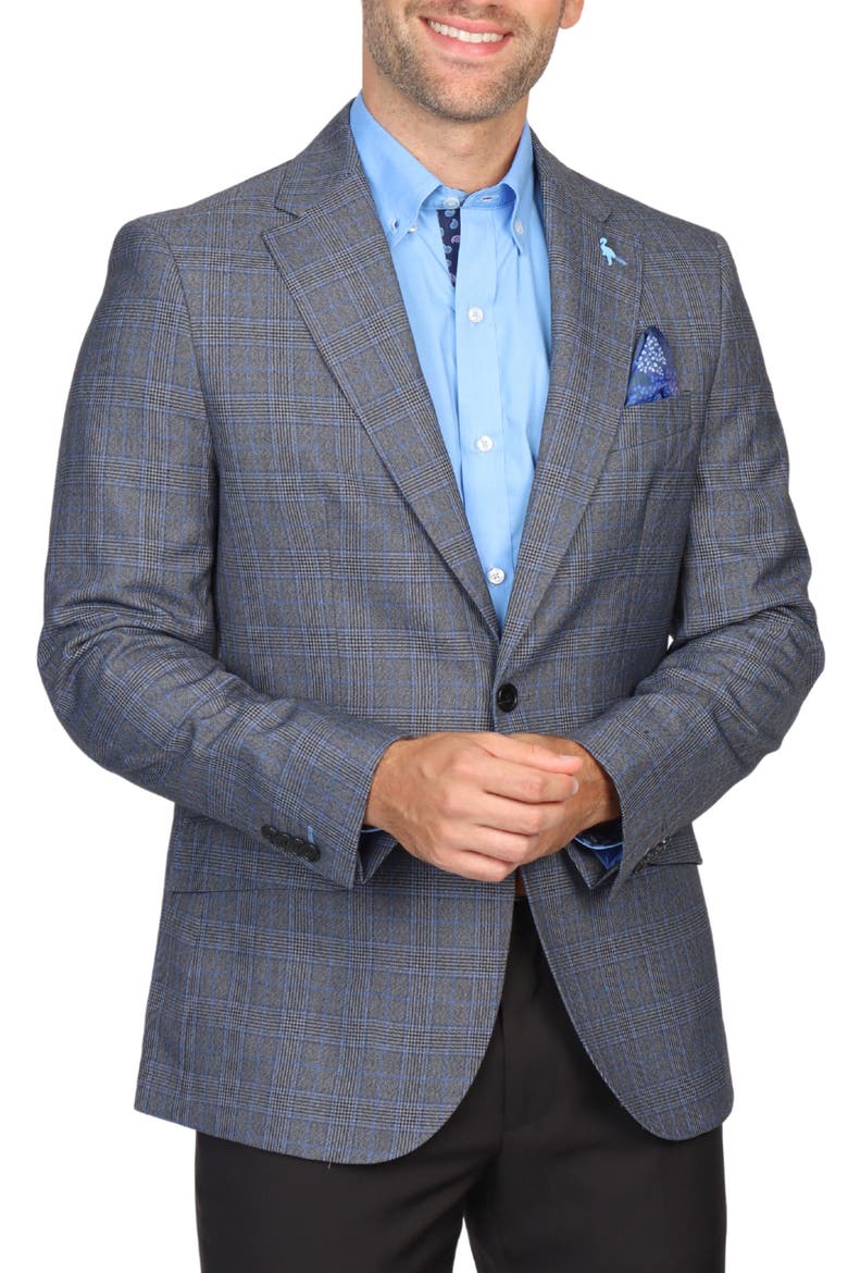 Glen Plaid Sport Coat, Main, color, CHARCOAL