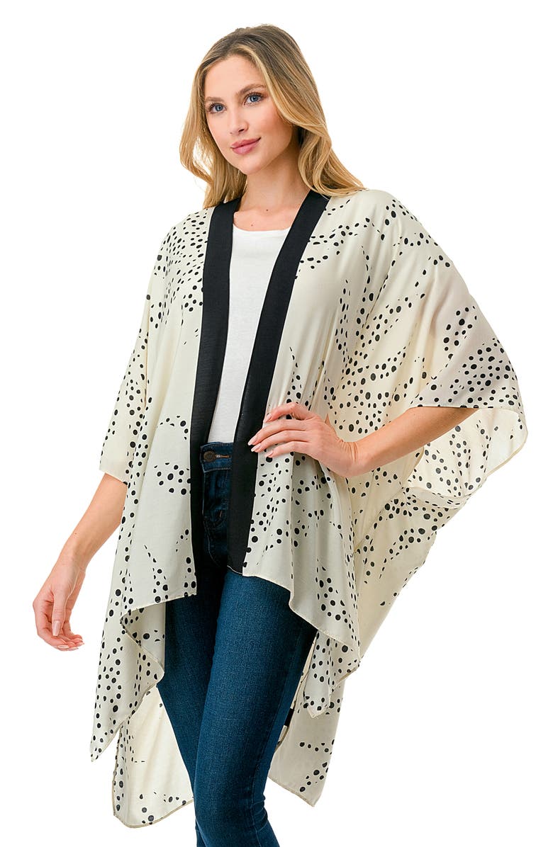 MARCUS ADLER Polka Dot Duster, Alternate, color, Ivory