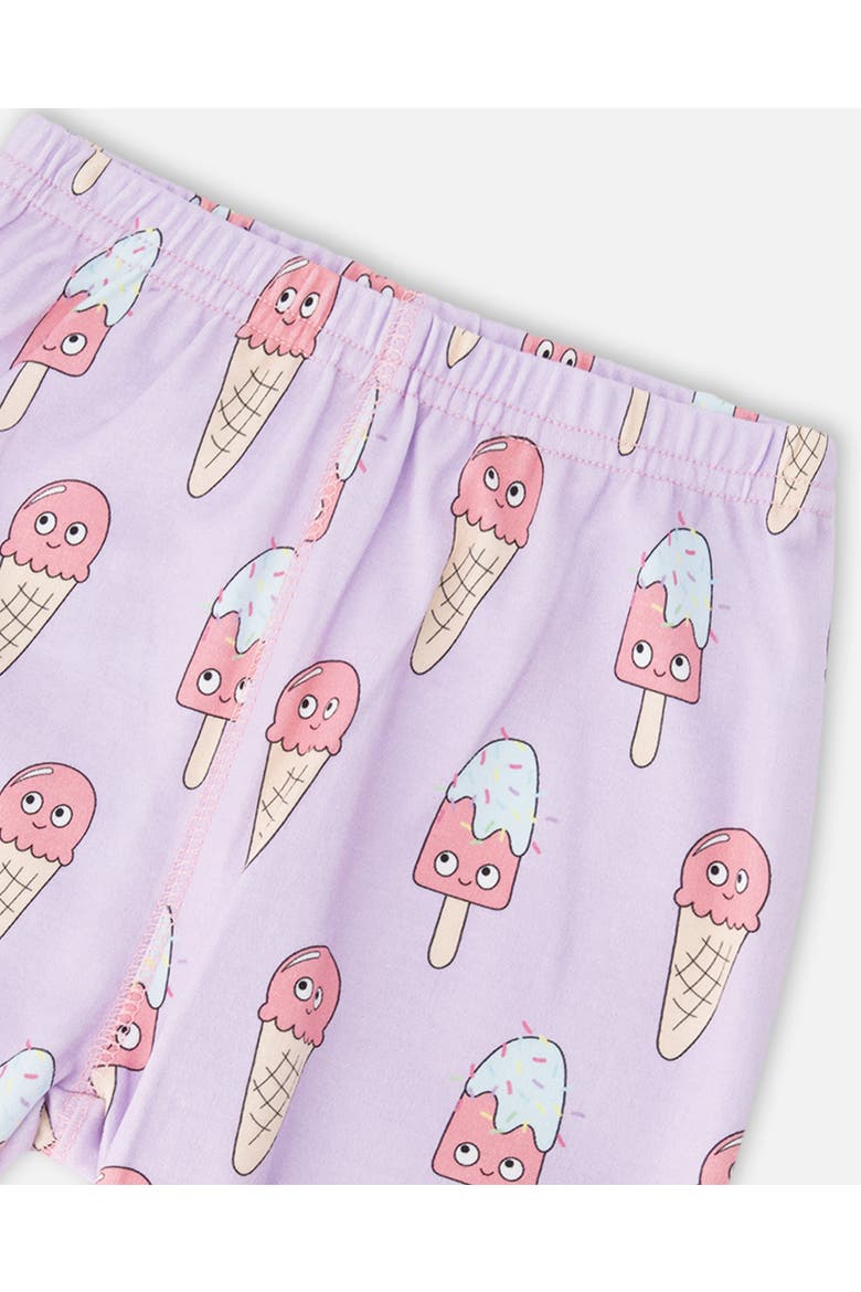 Organic Cotton Ice Creams Two-Piece Pyjama Set, Alternate, color, Lilac Printed Ice Creams