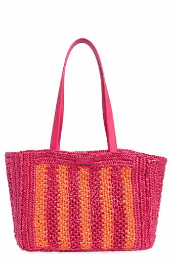 eden stripe crochet tote & pouch