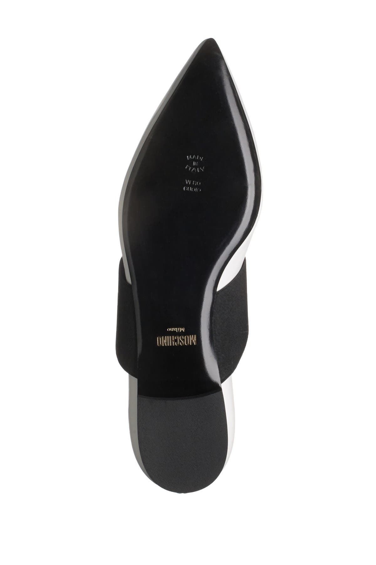 Moschino Pointed Toe Mary Jane Flat, Alternate, color, 