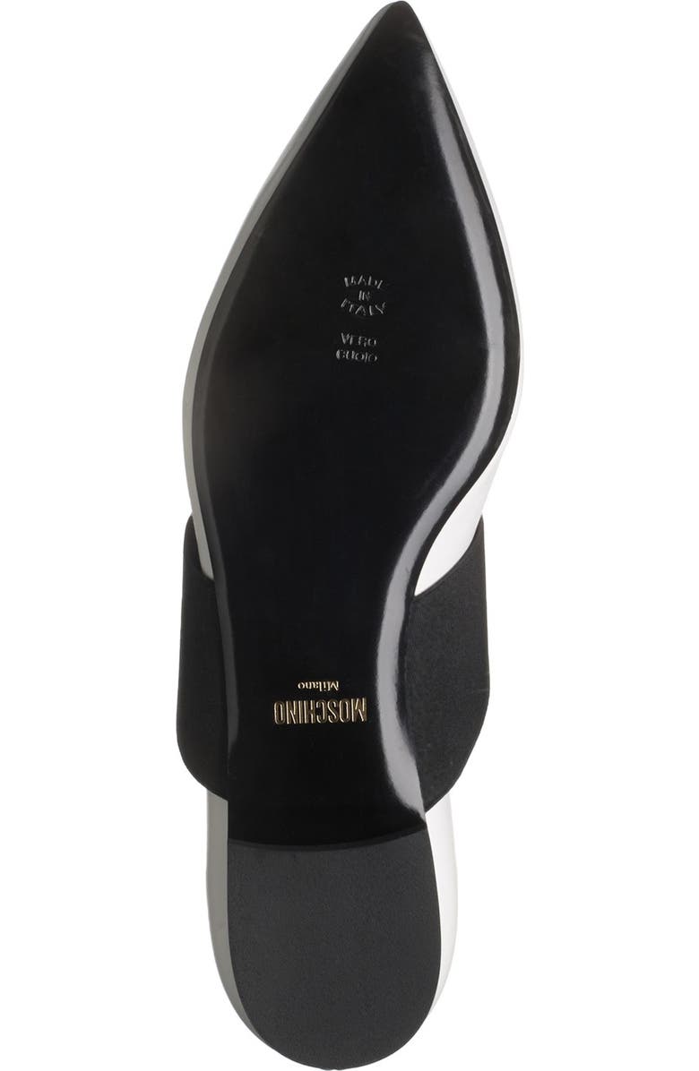 Moschino Pointed Toe Mary Jane Flat, Alternate, color,