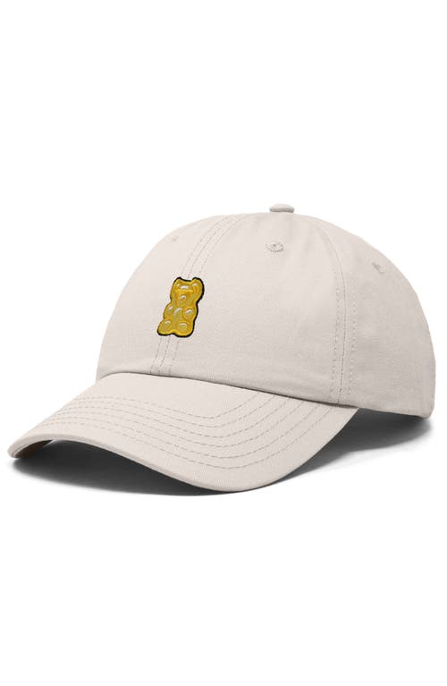 Dalix Yellow Gummy Embroidered Dad Cap In Beige