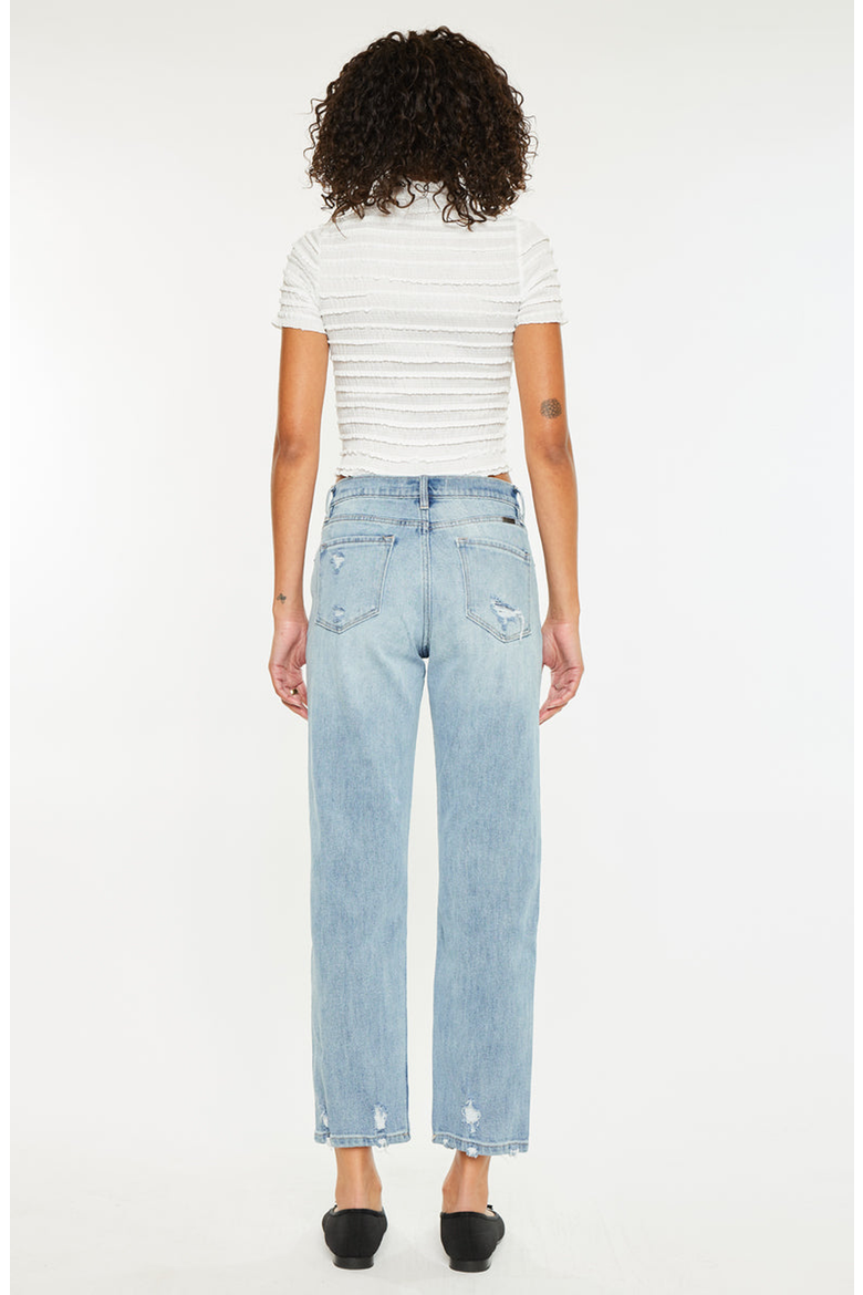 Missy High Rise Slim Straight Leg Jeans, Alternate, color, Medium Wash