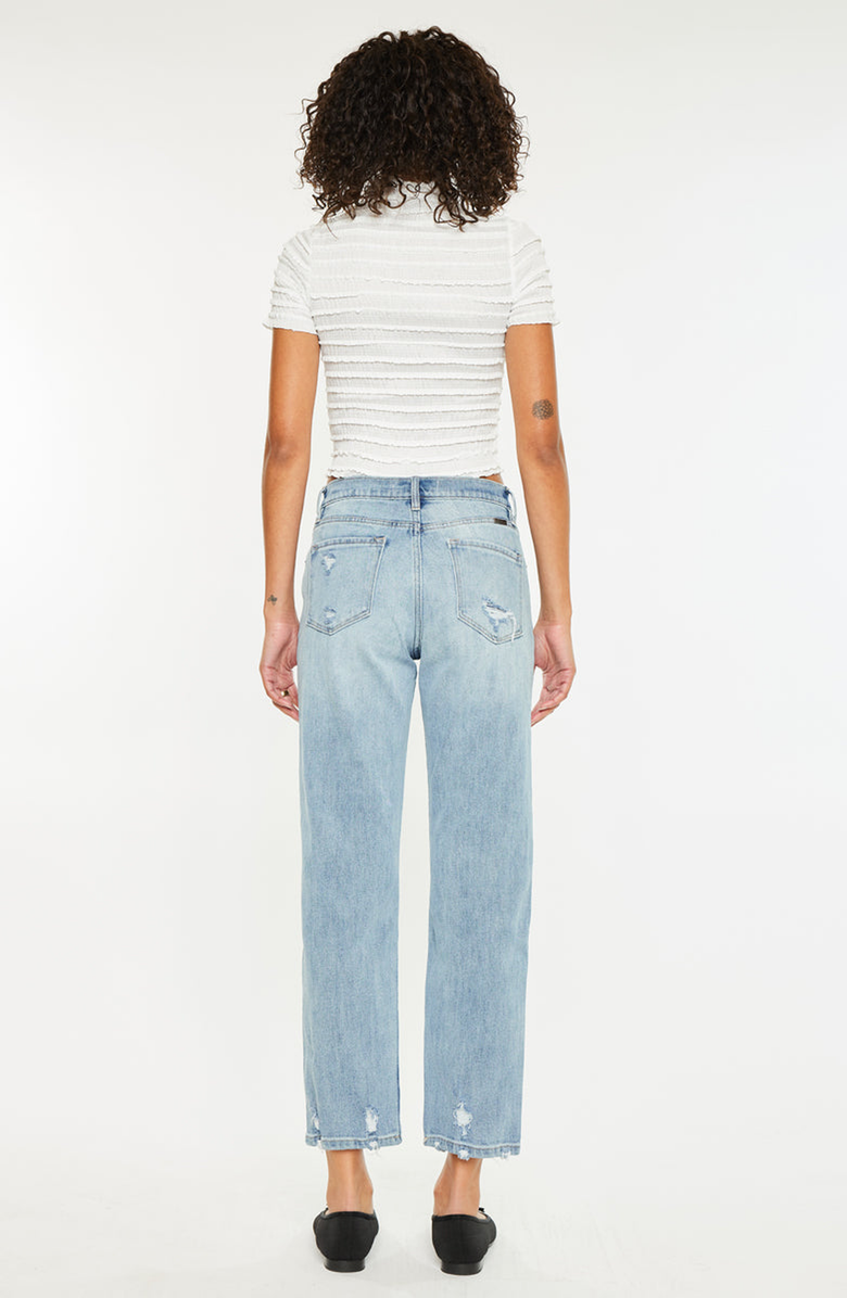 KanCan Missy High Rise Slim Straight Leg Jeans, Alternate, color, Medium Wash