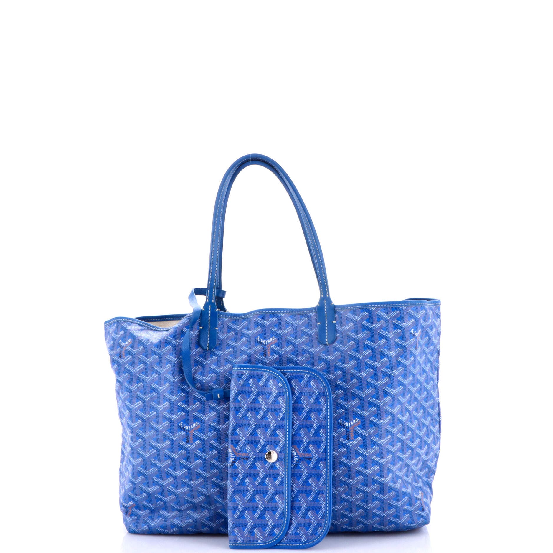 Pre-Owned Goyard Saint Louis Tote Coated Canvas PM, Alternate, color, Blue