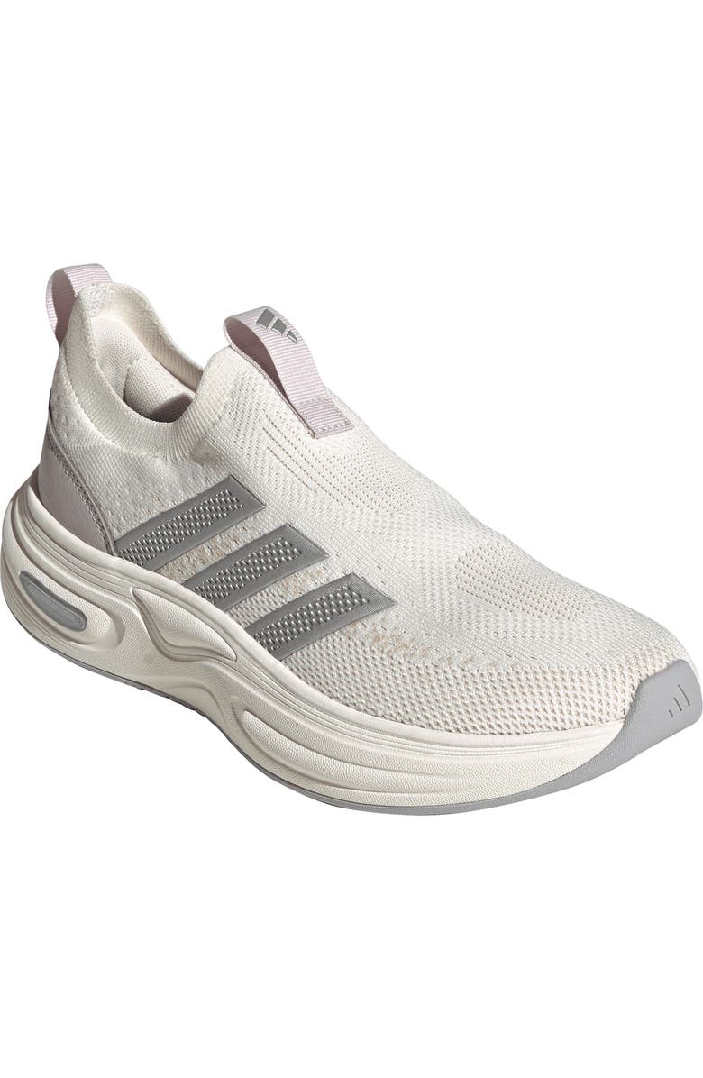 adidas Cloudfoam Cuxxion Slip-On Sneaker, Main, color, White/ Matte Silver/ Purple