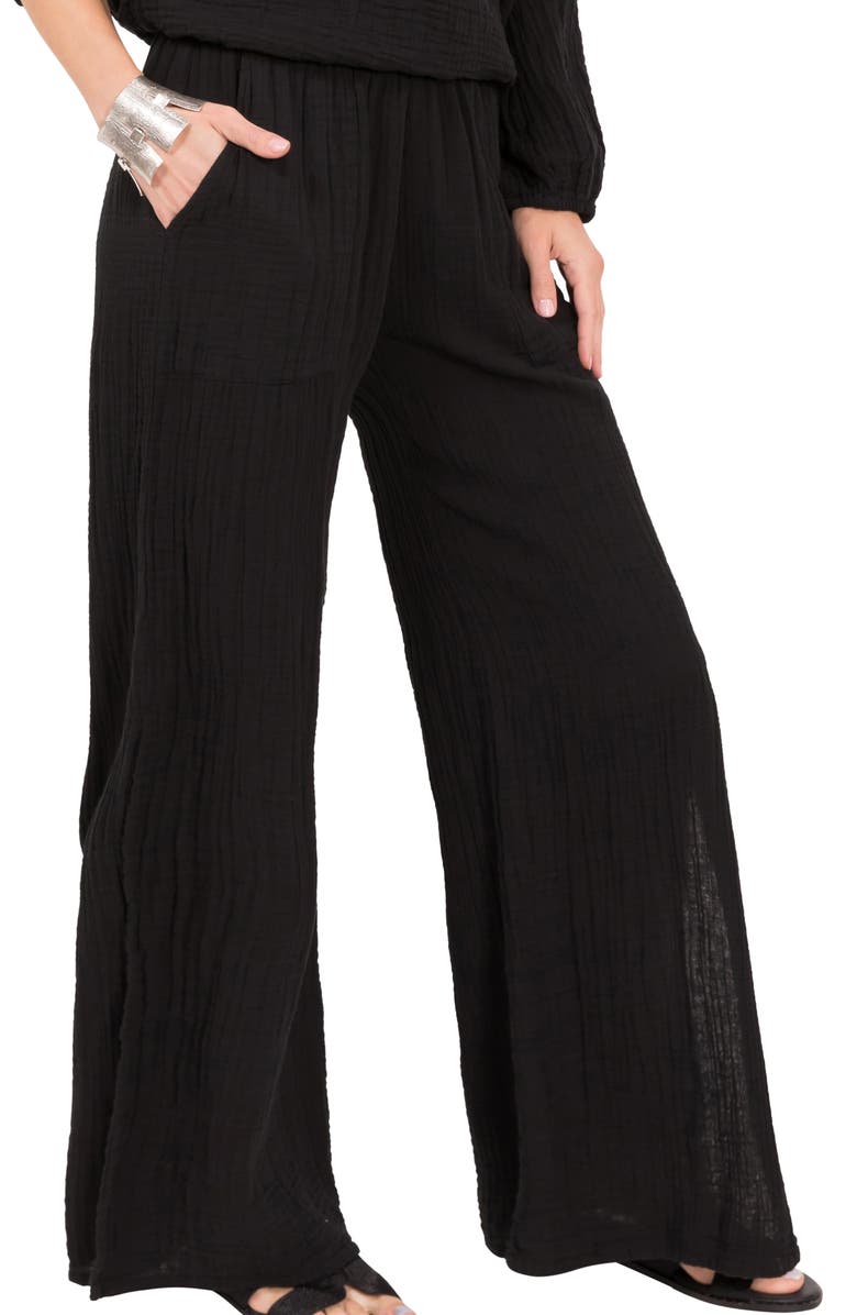 Everyday Ritual Riley Gauze Split Hem Pants, Alternate, color,