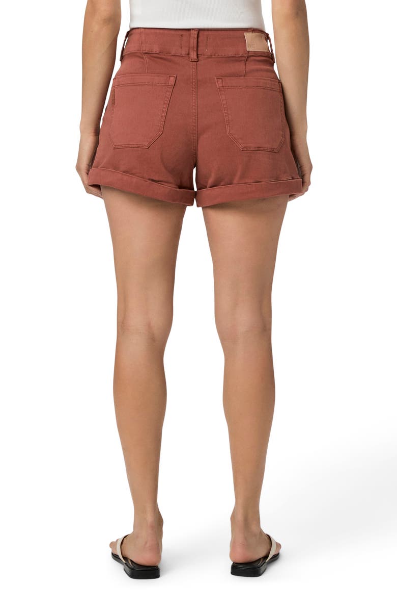 PAIGE Brooklyn High Waist Utility Shorts, Alternate, color, Vintage Clay Sunset