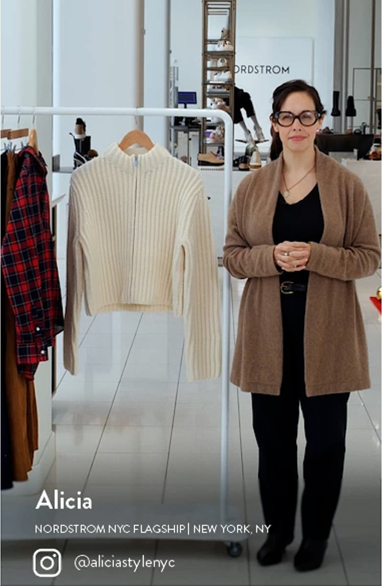 Felted Wool & Cashmere Zip Cardigan, sales video thumbnail