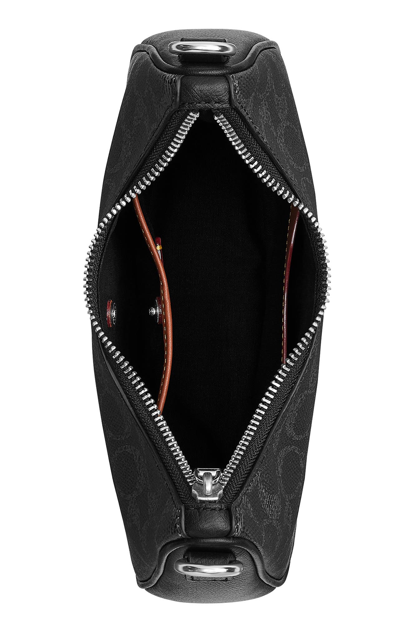 COACH Nolo Coated Canvas Hobo Bag, Alternate, color, Black Signature