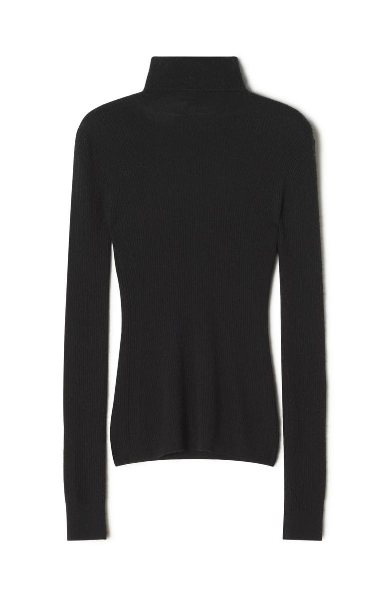 Lanvin Merino Wool And Silk Turtleneck Sweater, Main, color, Noir