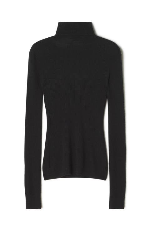 Merino Wool And Silk Turtleneck Sweater