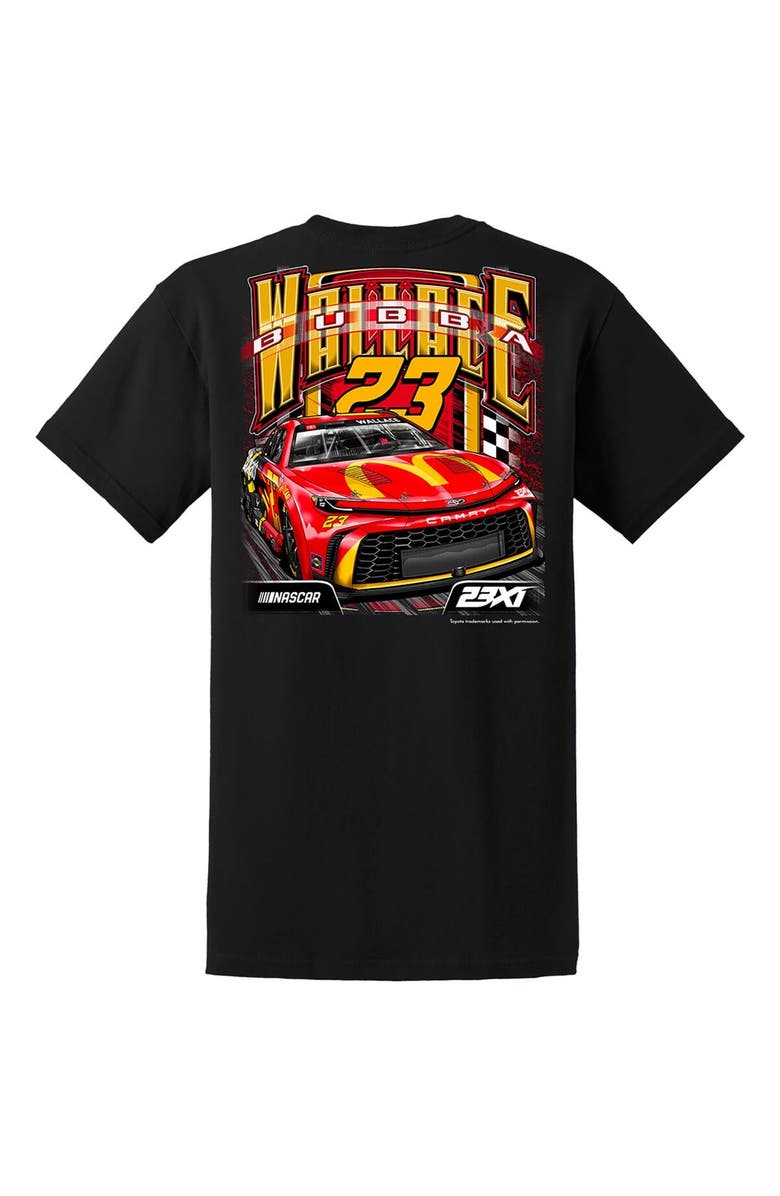 23XI Racing Men's 23XI Racing Black Bubba Wallace McDonald's Car T-Shirt, Alternate, color, Black
