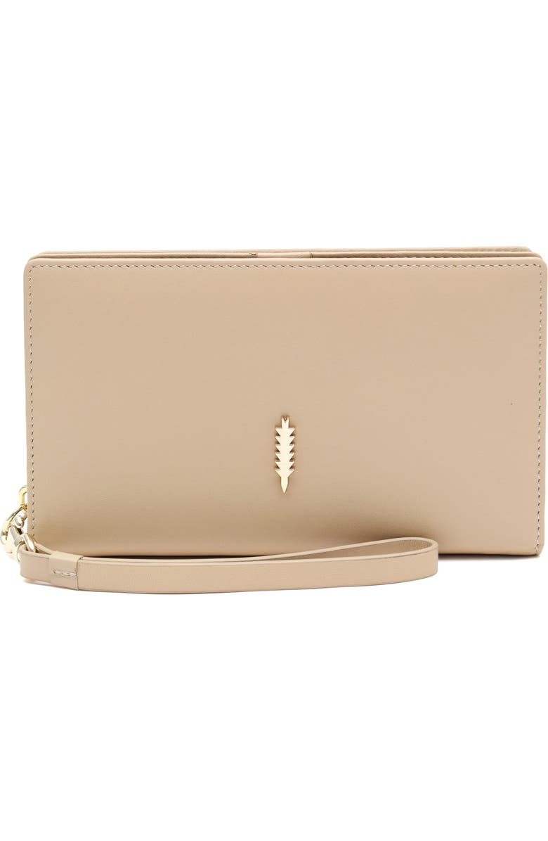 Thacker Daisy Large Zip Around Wristlet Wallet, Main, color, Cashew