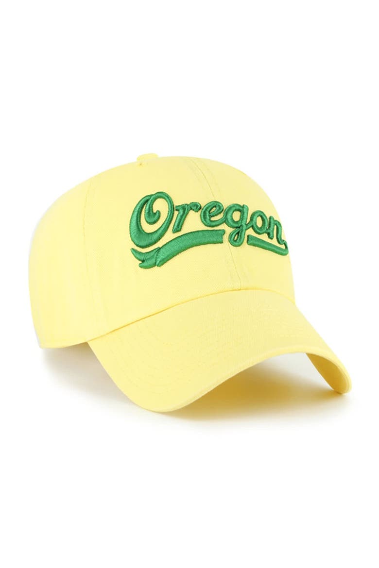 Men's '47 Gold Oregon Ducks Clean Up Adjustable Hat, Alternate, color, Gold