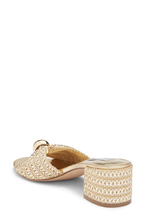 Steve Madden Melodee Woven Slide Sandal In Gold