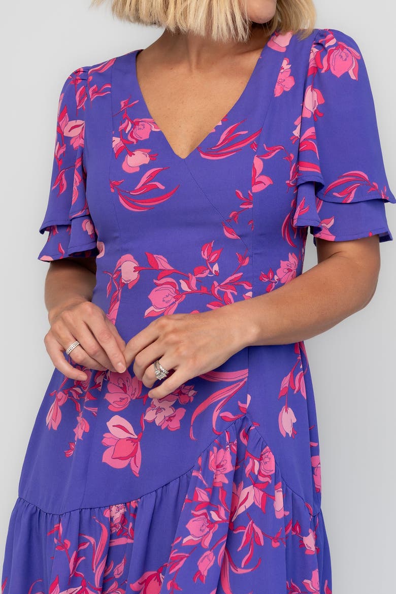 Raya Short Dress, Alternate, color, Purple Multi