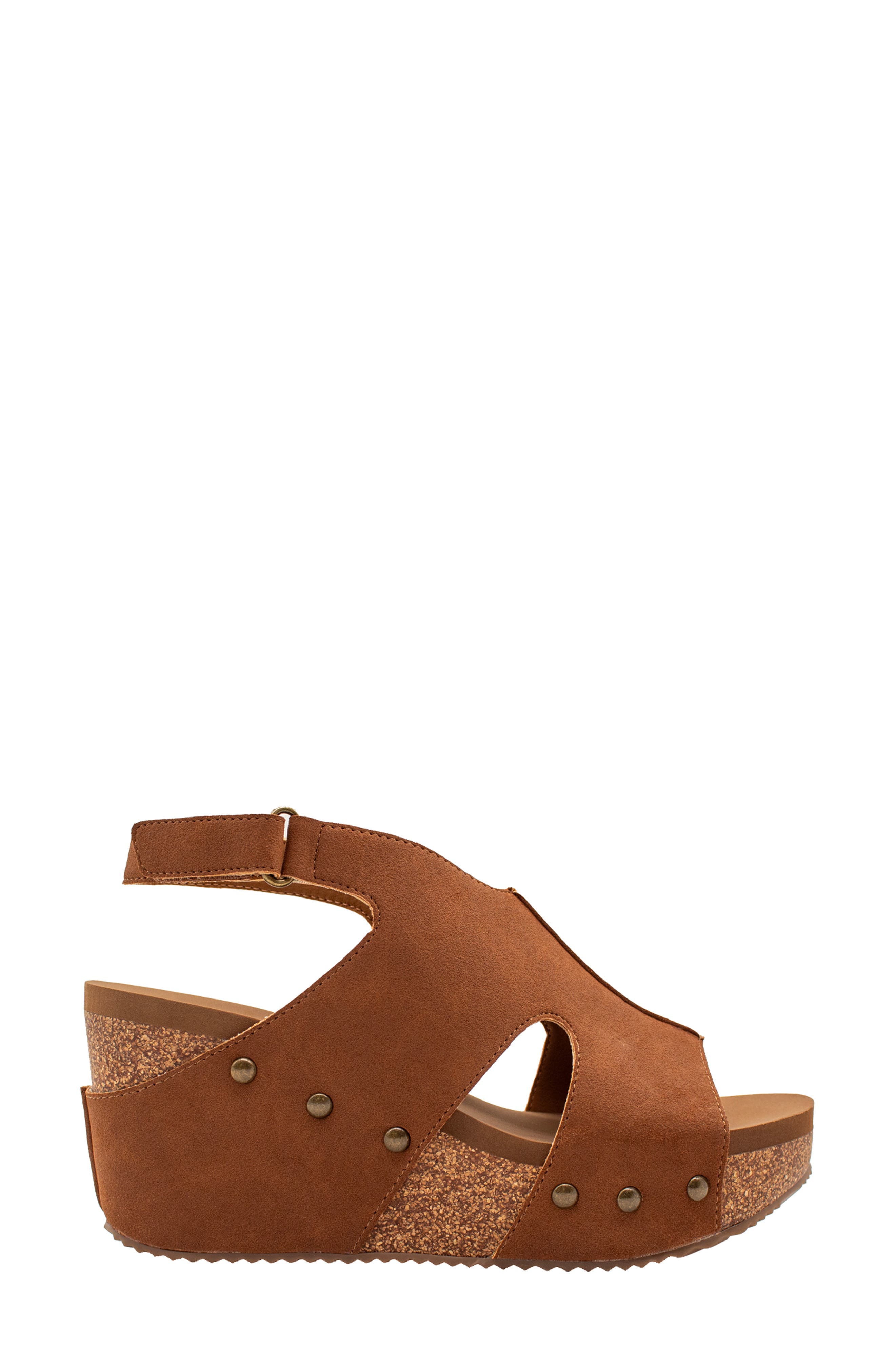 Volatile Beecher Slingback Platform Wedge Sandal, Alternate, color, Cognac