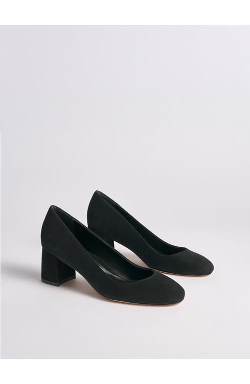 Marion Parke Block Heel Pump 60 Suede In Black