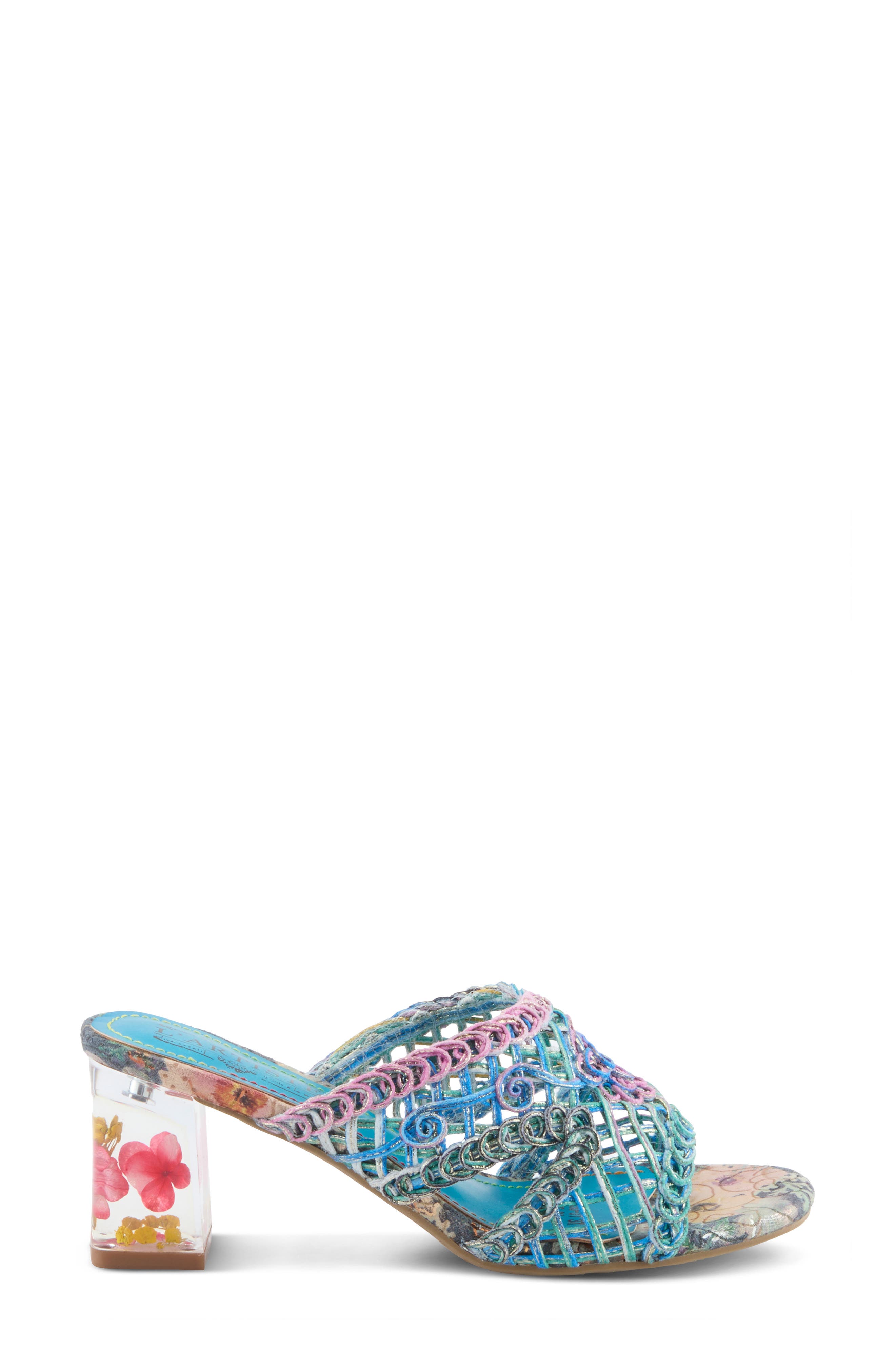 Lacyloops Sandal, Alternate, color, BLUE MULTI
