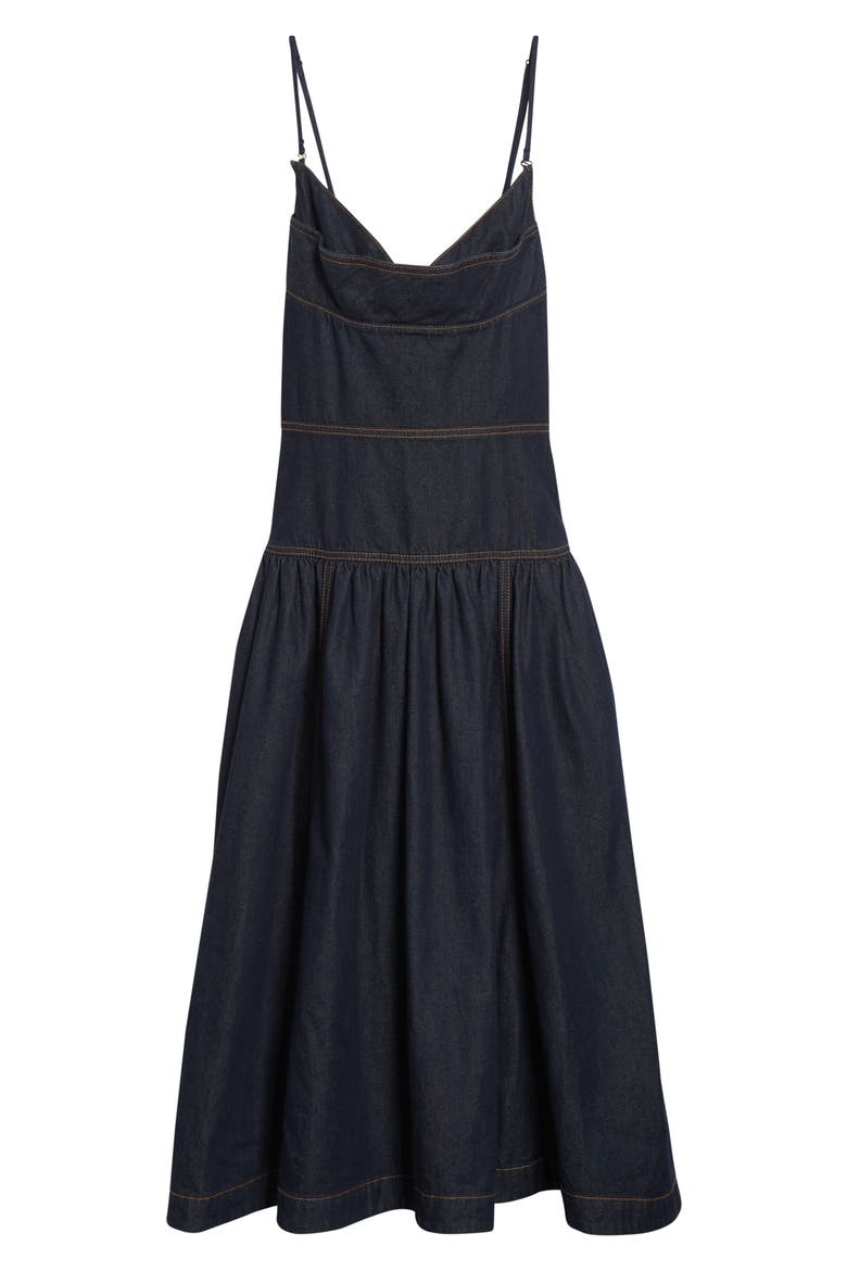 Denim Midi Dress, Alternate, color, NIGHT SKY