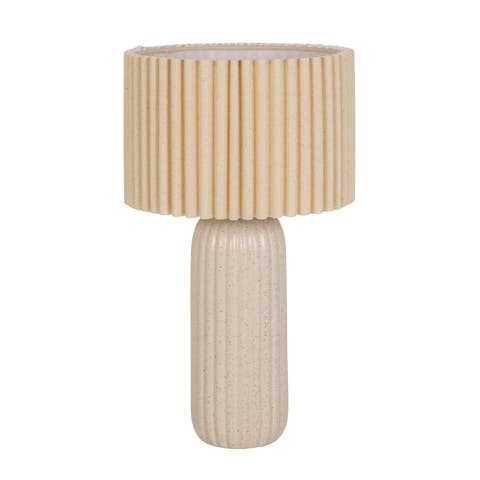 Table Lamp with Ribbed Shade