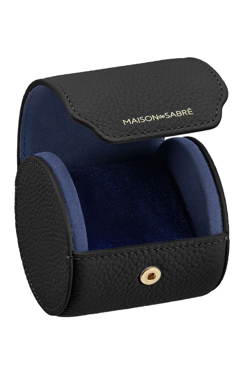 MAISON de SABRÉ Leather Watch Roll, Alternate, color, Black Caviar