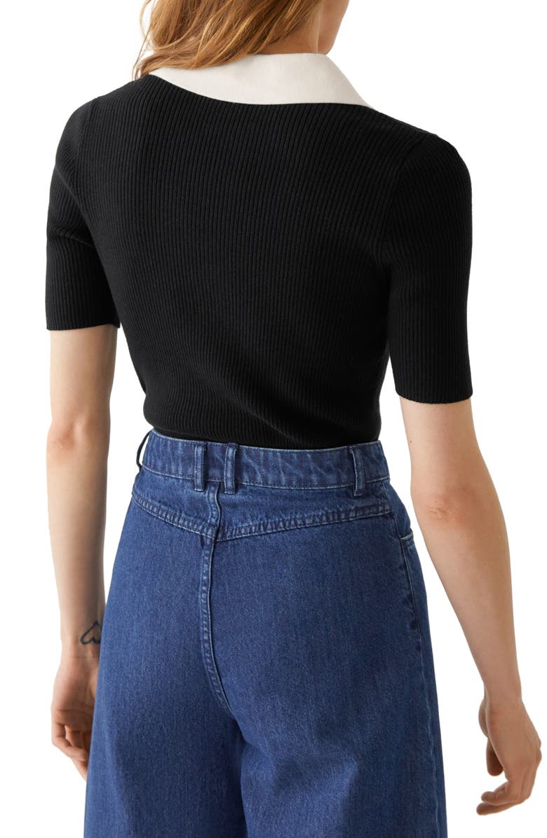 & Other Stories Rib Polo Shirt, Alternate, color, 
