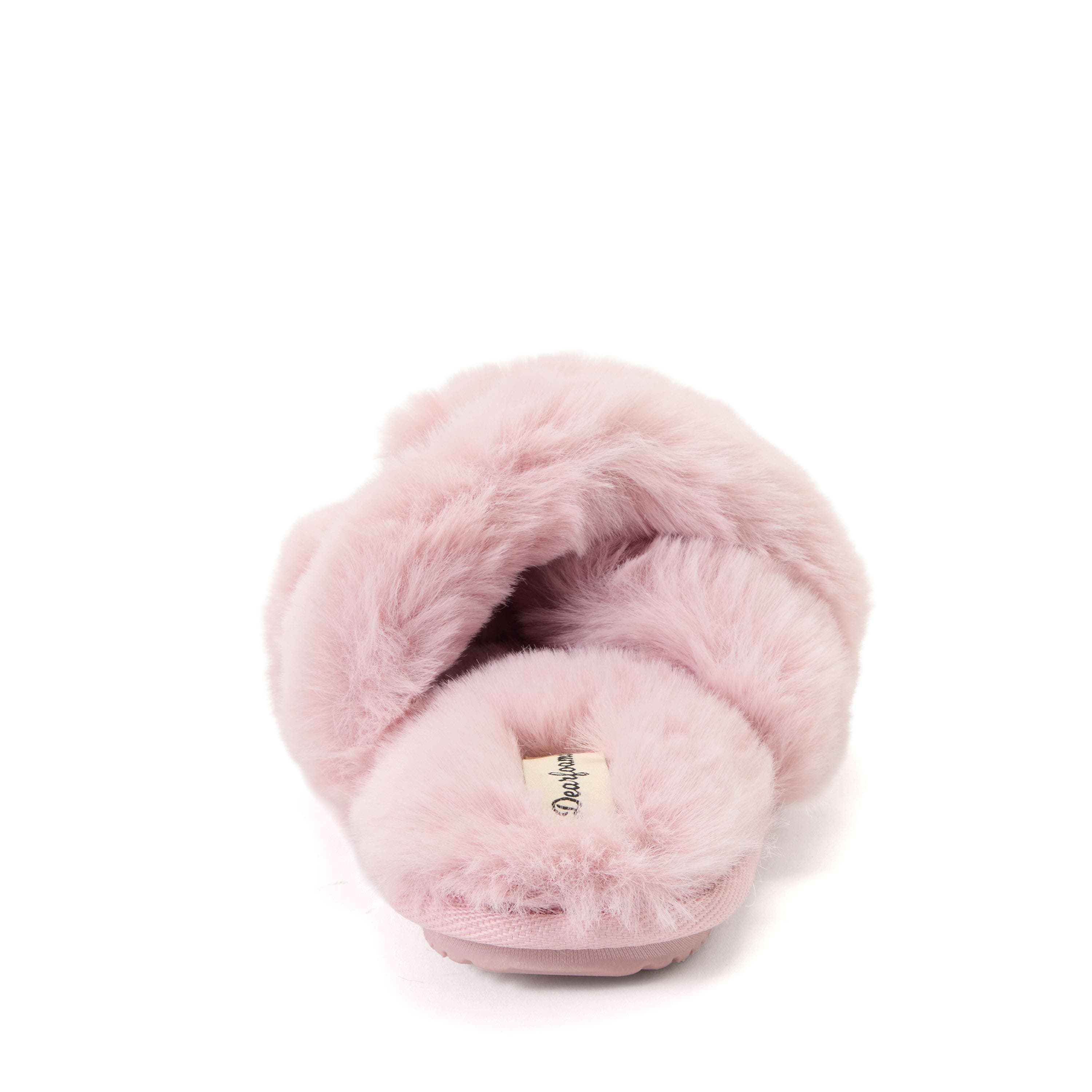 Fur Slide Slippers, Alternate, color, PALE MAUVE