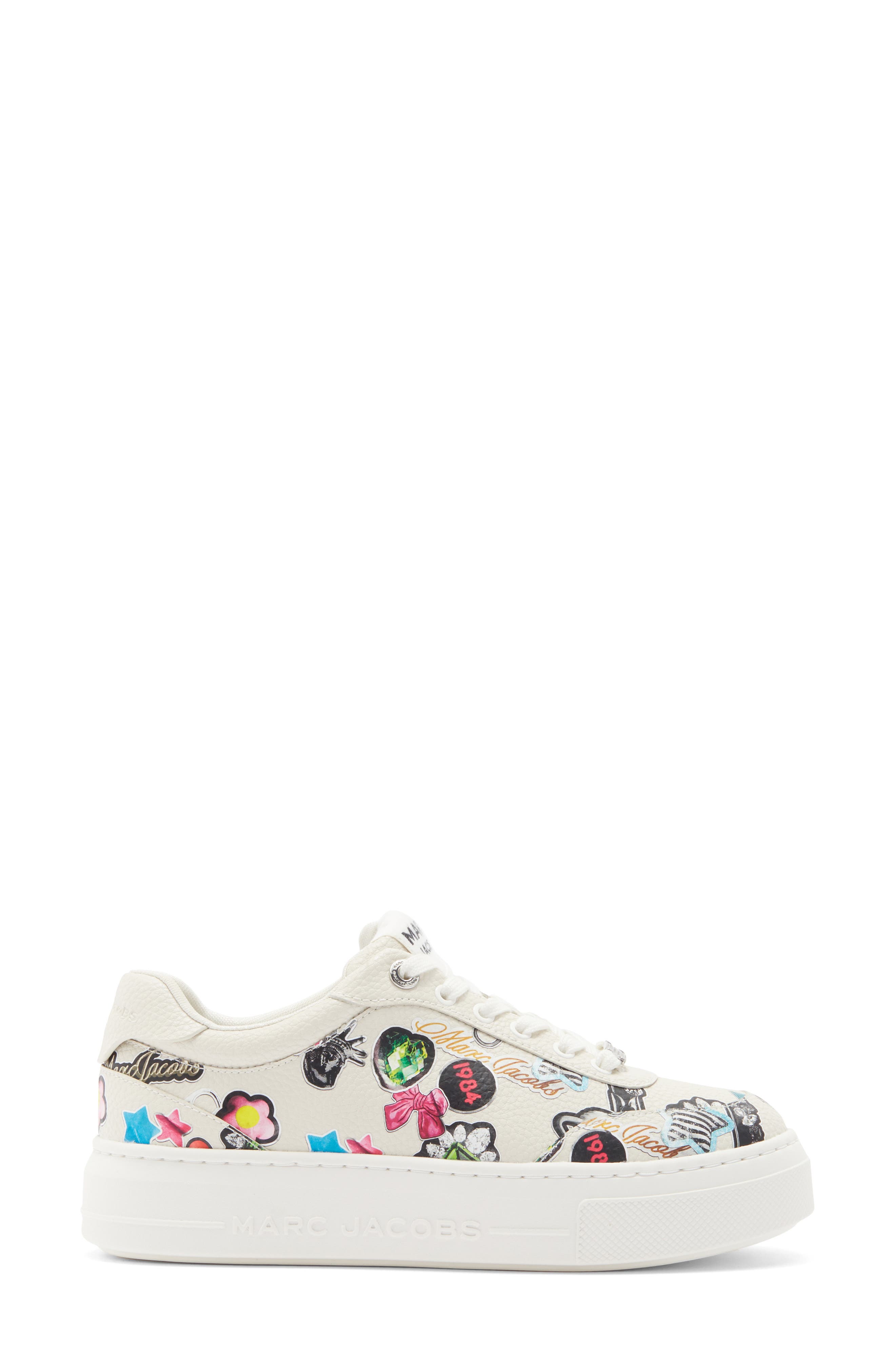 Marc Jacobs Bold Logo Platform Sneaker, Alternate, color, White Multi