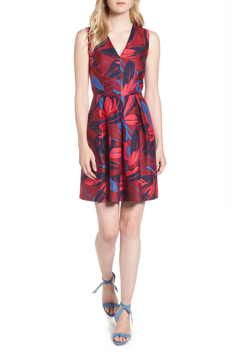 Autumn Bloom Love Circle Dress, Main, color, PLUM MULTI