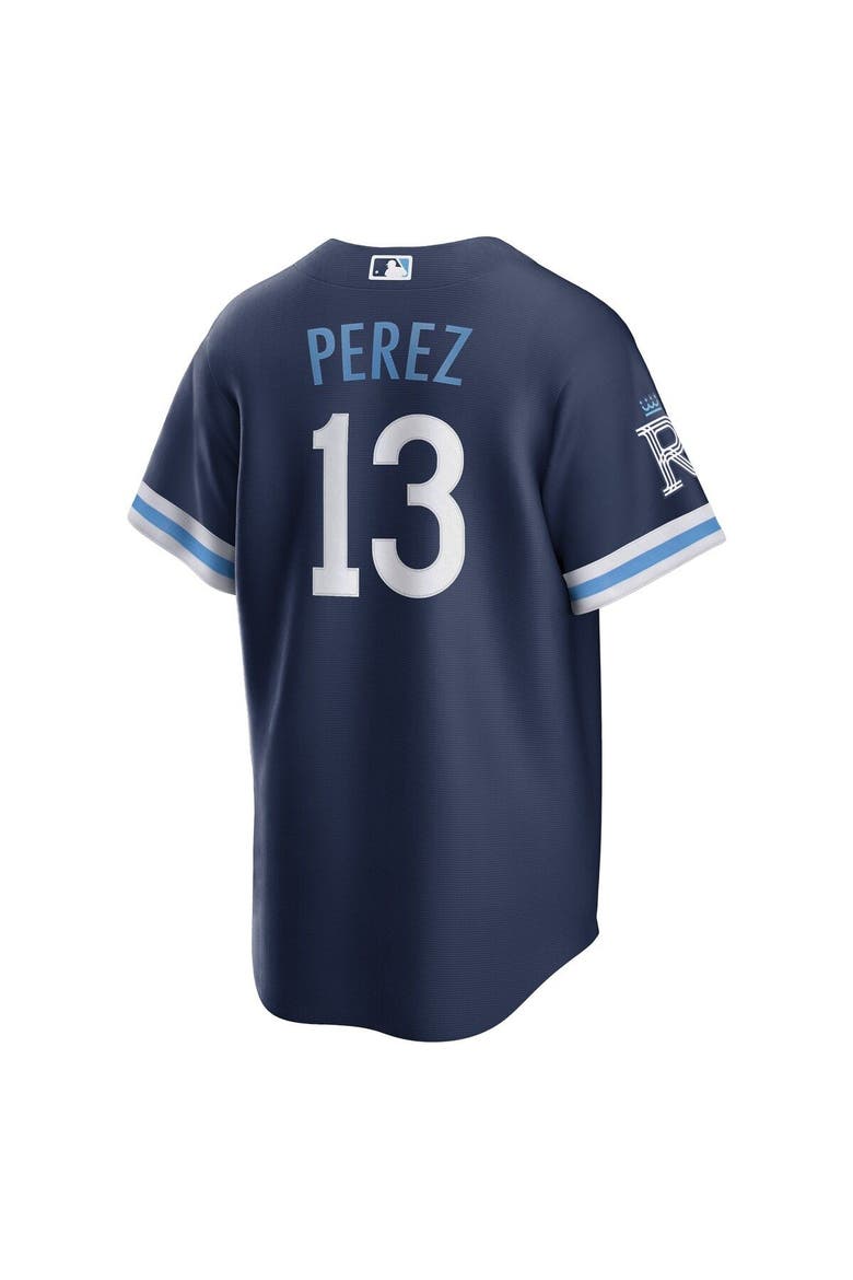 Men's Nike Salvador Perez Navy Kansas City Royals City Connect Replica Player Jersey, Alternate, color, Navy