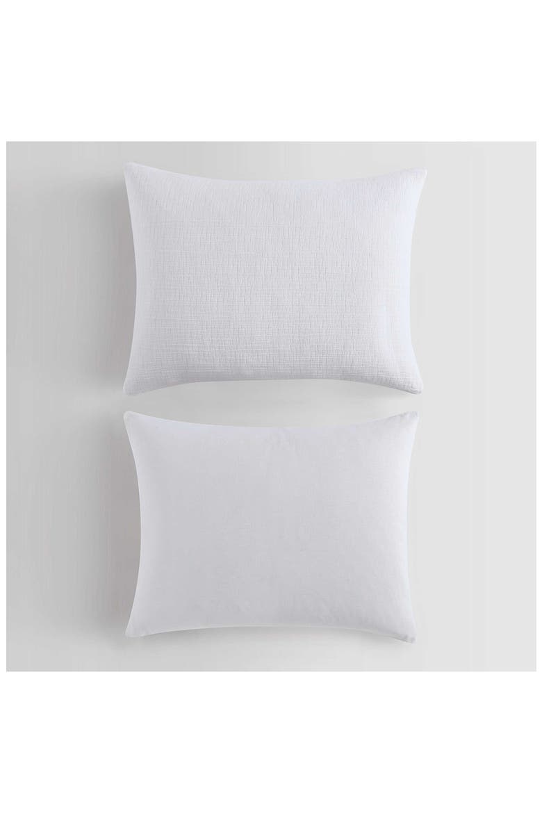 Jacquard Cotton Duvet & Shams Set, Alternate, color, WHITE