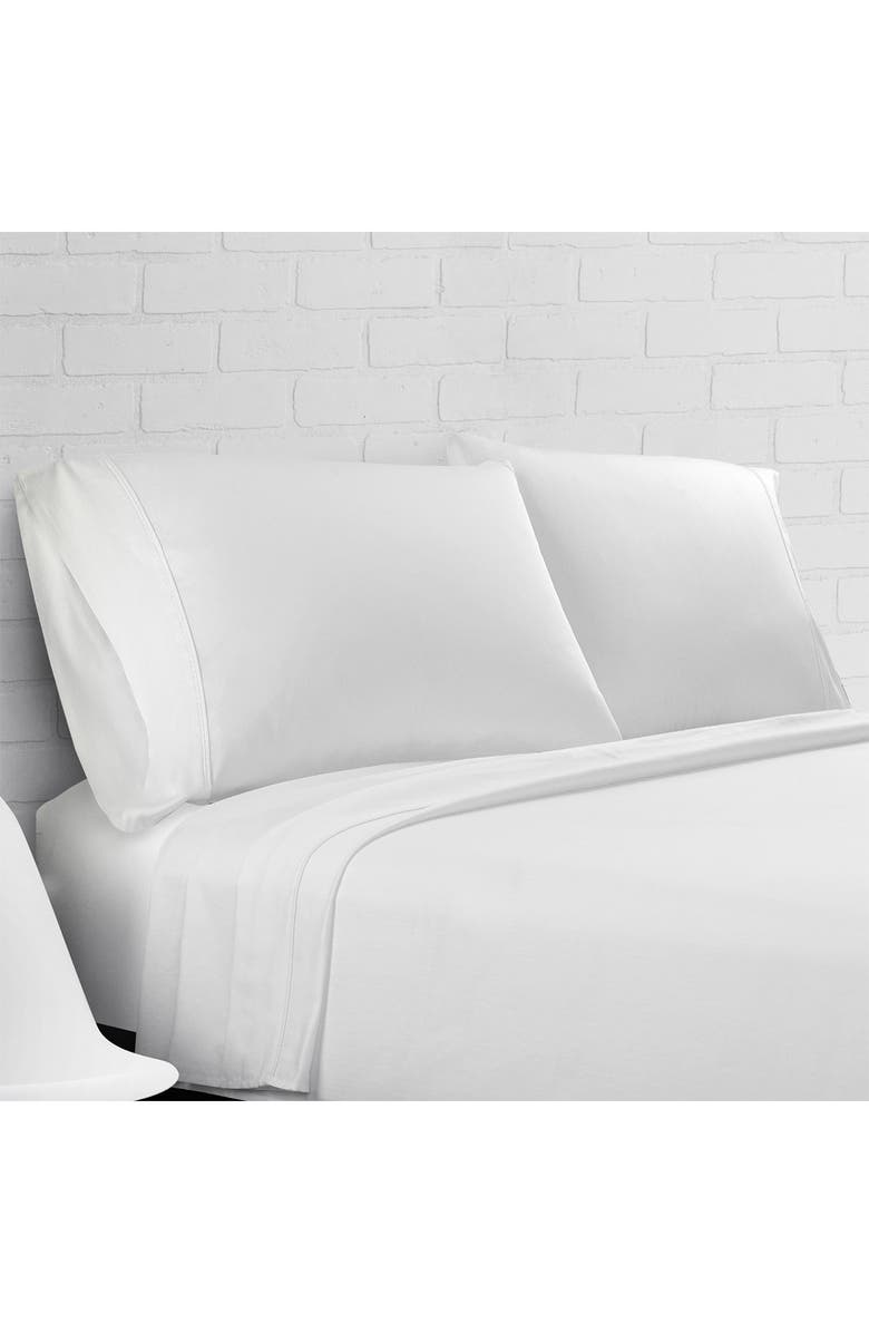 ELLA JAYNE HOME 300 Thread Count Cotton Percale Pillow Case - Set of 2, Main, color, White